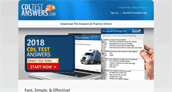 Desktop Screenshot of cdltestanswers.com