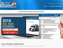 Tablet Screenshot of cdltestanswers.com